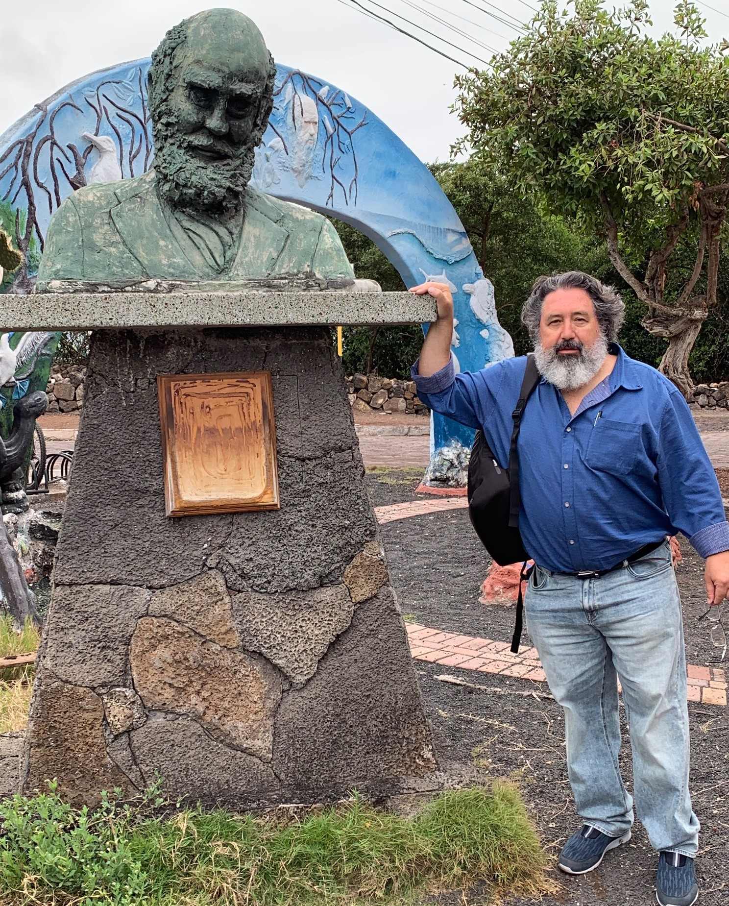 At entrance of CDF in Puerto Ayora, Galapagos